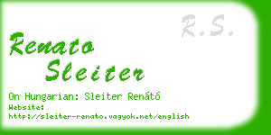 renato sleiter business card